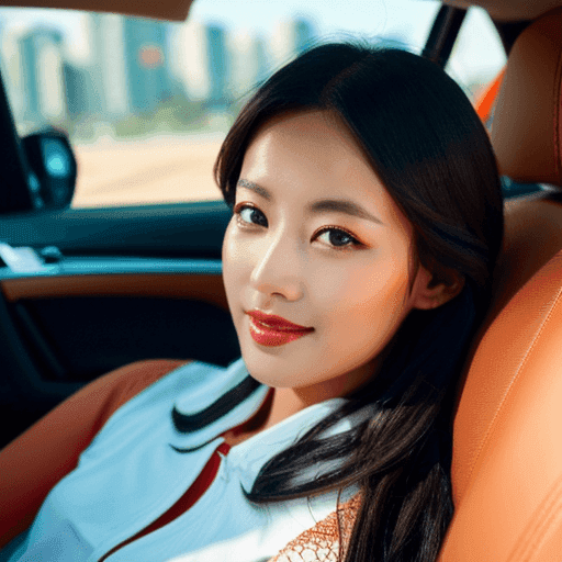 車にいる女性