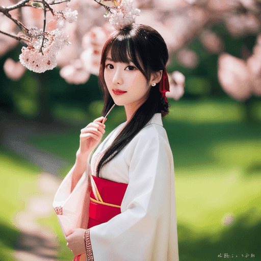 巫女風の女性