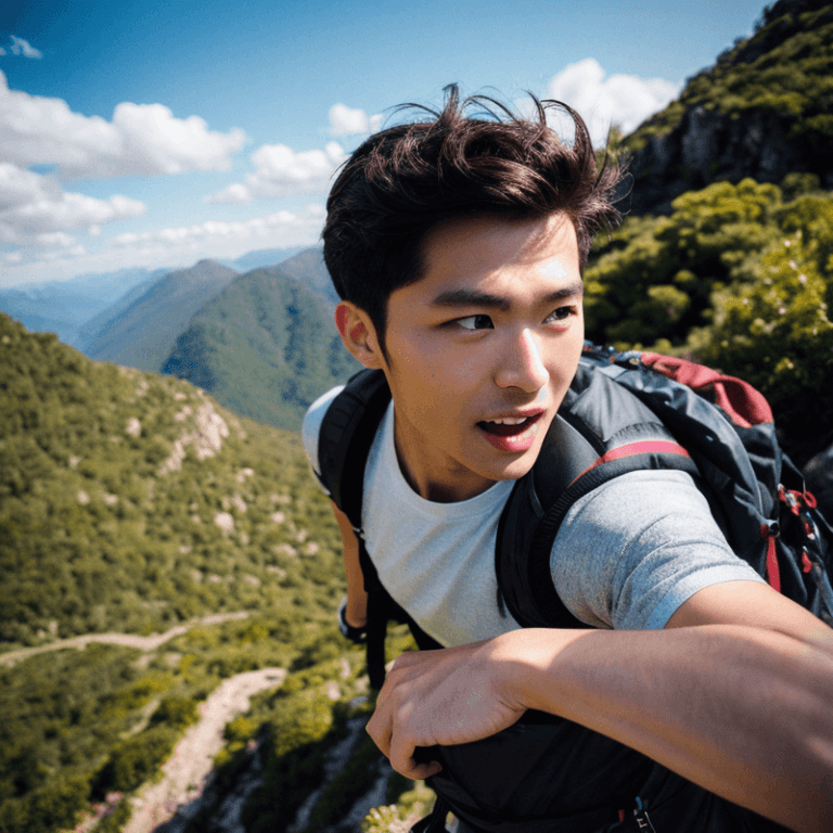登山男性