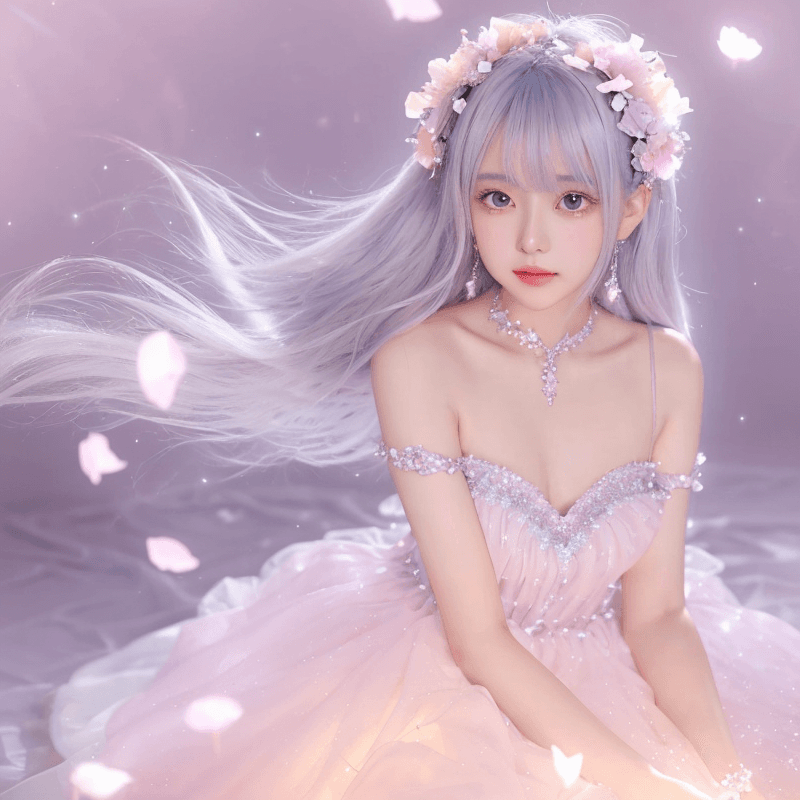AI生成奇幻美女图像提示词示例｜梦幻风格人物绘图模板