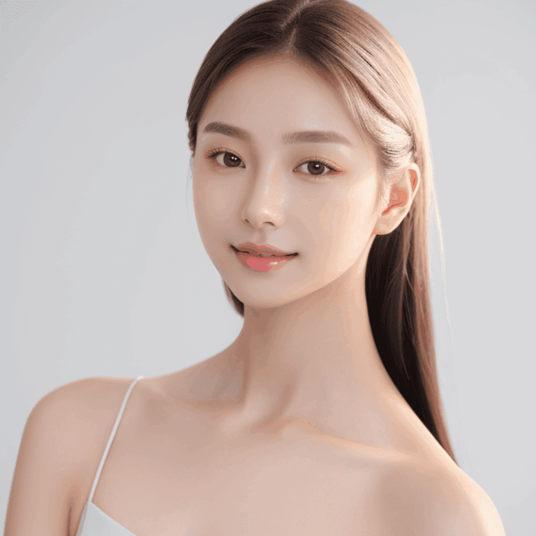 美容広告風の美女