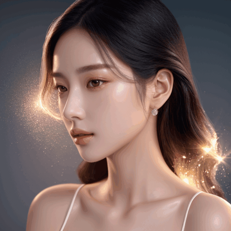 スキンケア広告風美女