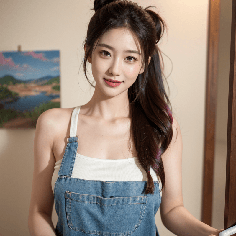 AI生成油画风格美女图像提示词示例｜绘画质感人像创作模板
