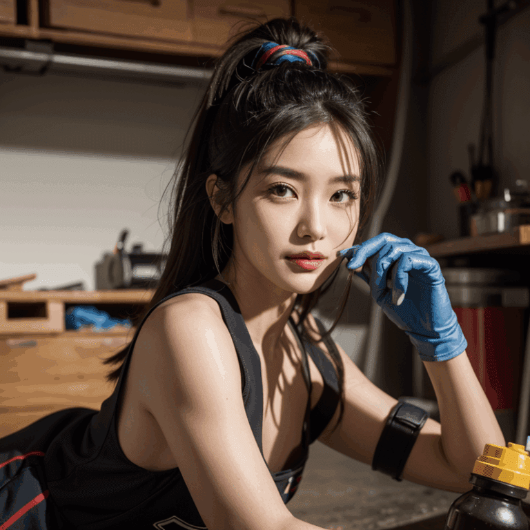 美女の整備士