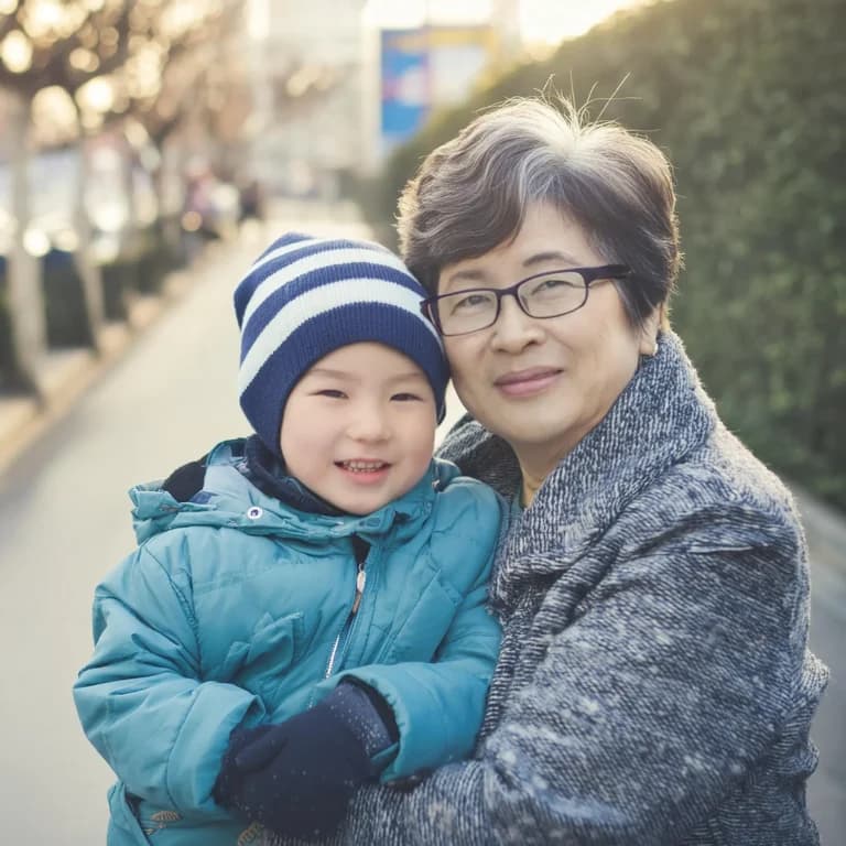 おばあちゃんと孫