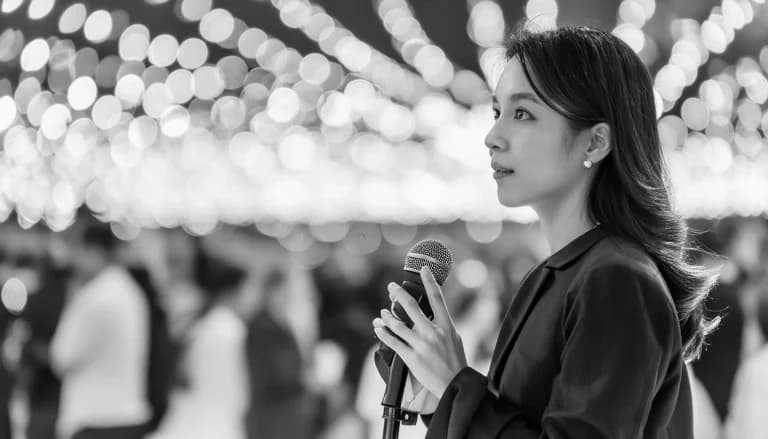 ステージの演出をする女性演出家