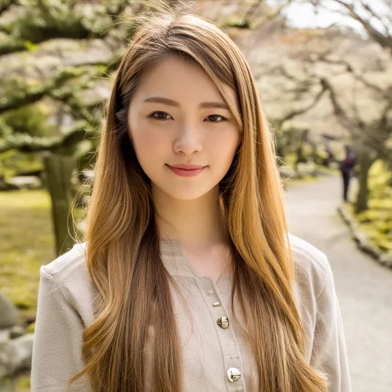 ロングヘアの20代の女性