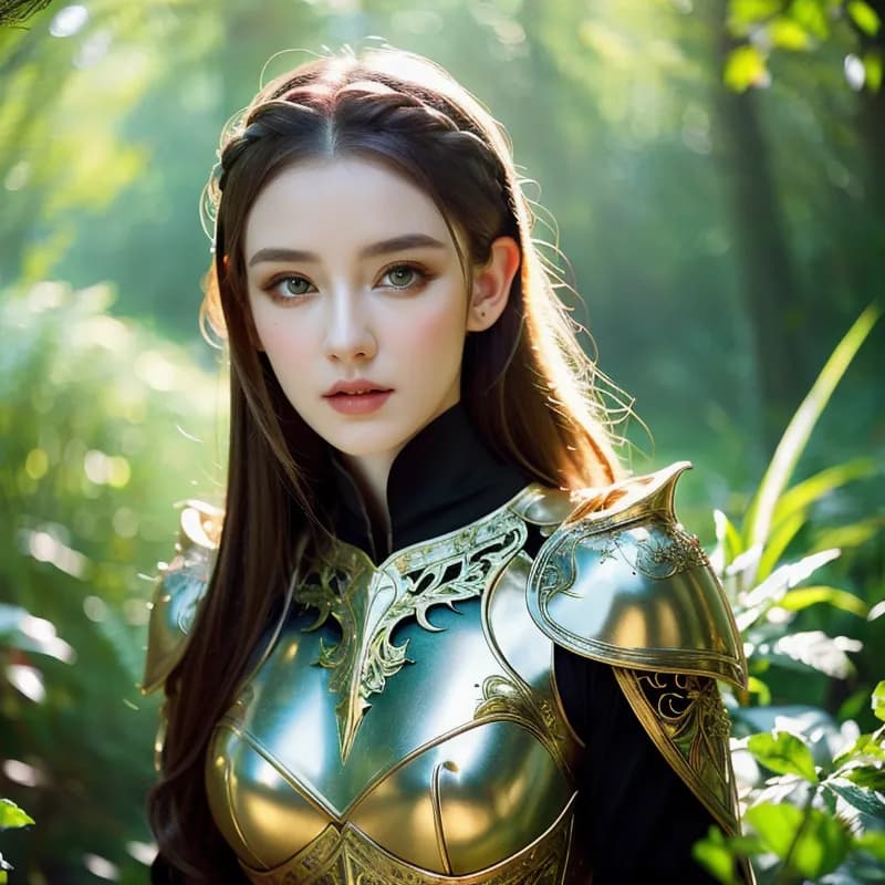 茶髪のエルフの女性