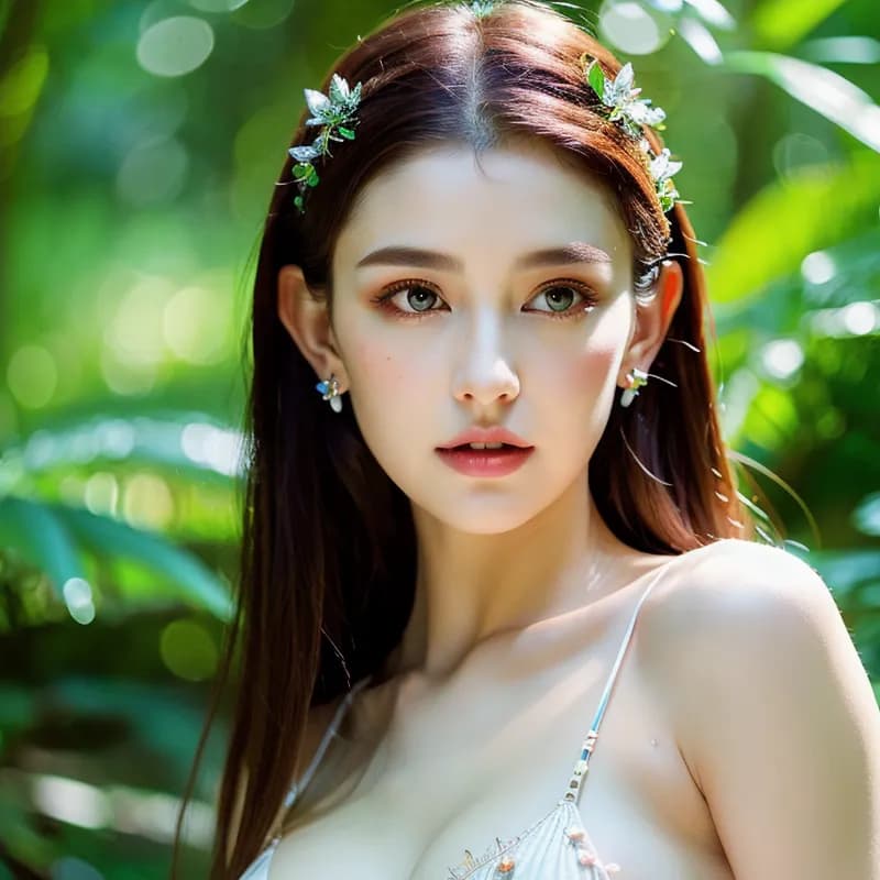 リゾート地の水着の女性