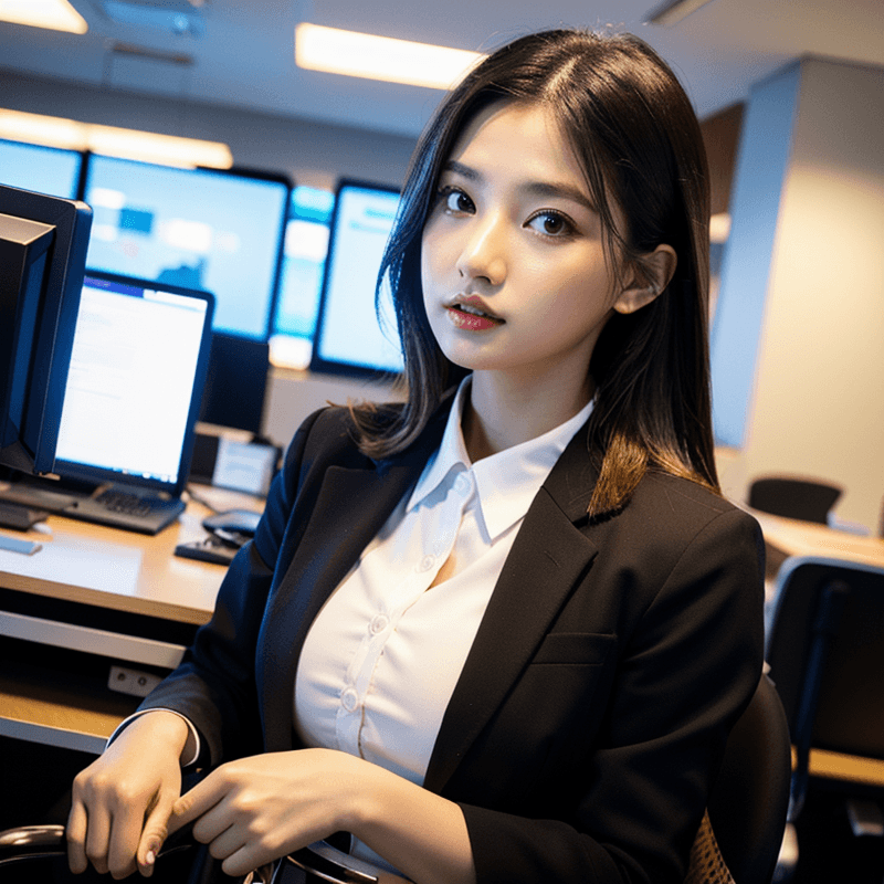 オフィスの美しい女性