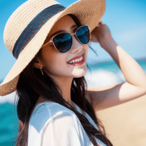 サングラスをかけた女性