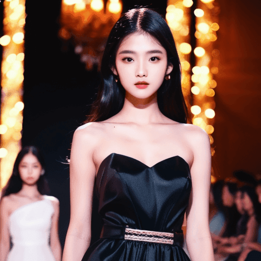 ショーモデル風の女性