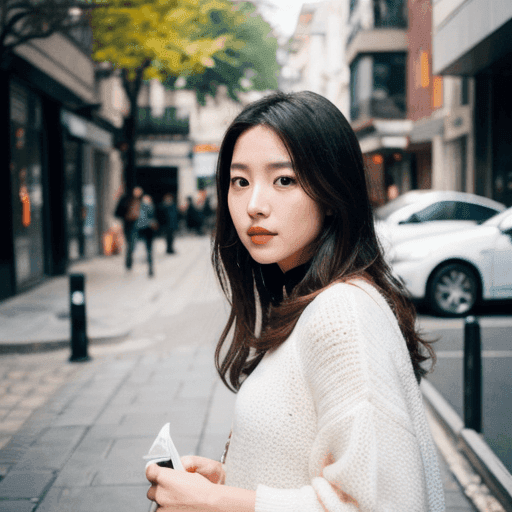 おしゃれな街にいる女性