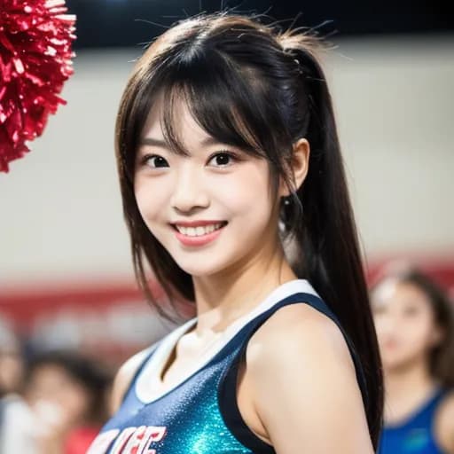 チアリーダーの女性