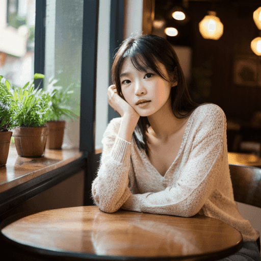 考え事をしている女性