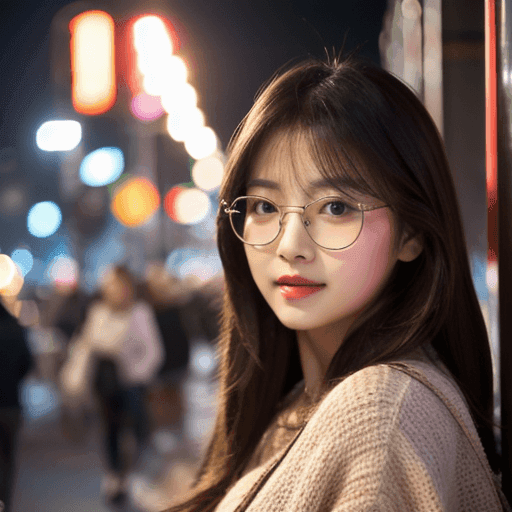 伊達メガネの美女