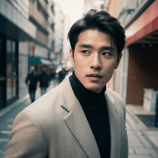 エレガントな装いの男性