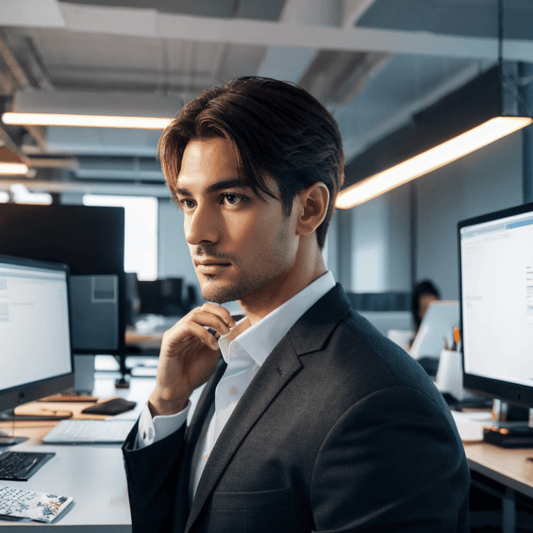 オフィスで活躍するビジネスマン