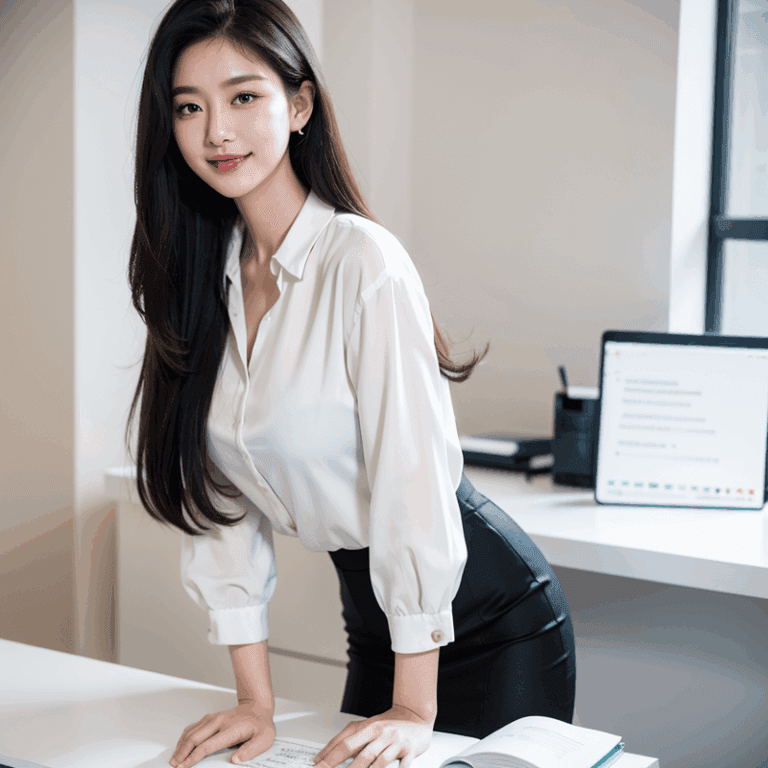 受付嬢風な美女