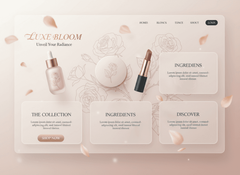 高級化粧品ランディングページ – LUMIÈRE BEAUTÉ