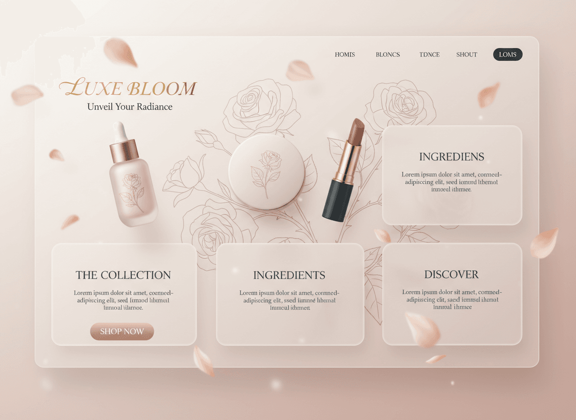 高級化粧品ランディングページ – LUMIÈRE BEAUTÉ