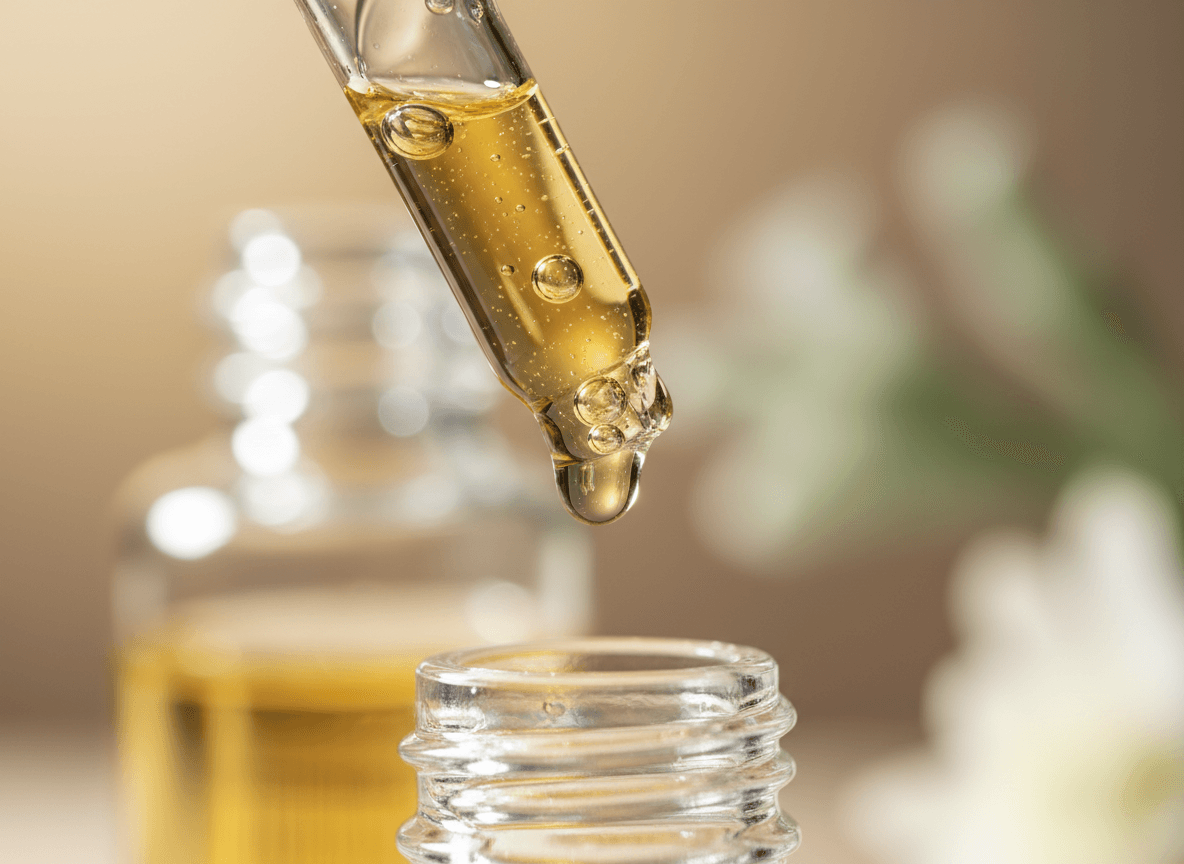 Luxury Serum Jewel Macro: Dropping Transparent Radiance