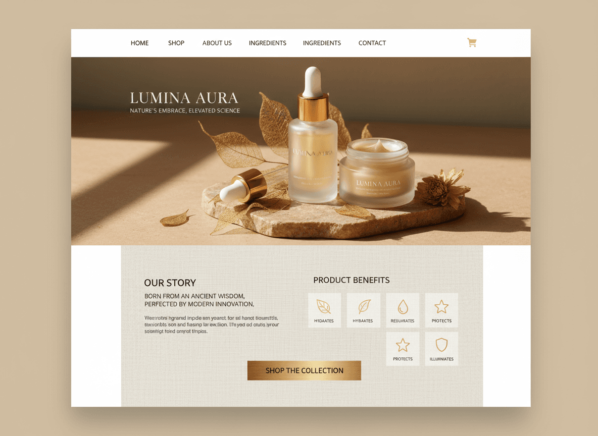 ラグジュアリースキンケアLPデザイン