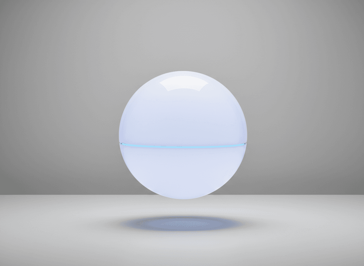 Minimalist AI Orb Product Photography