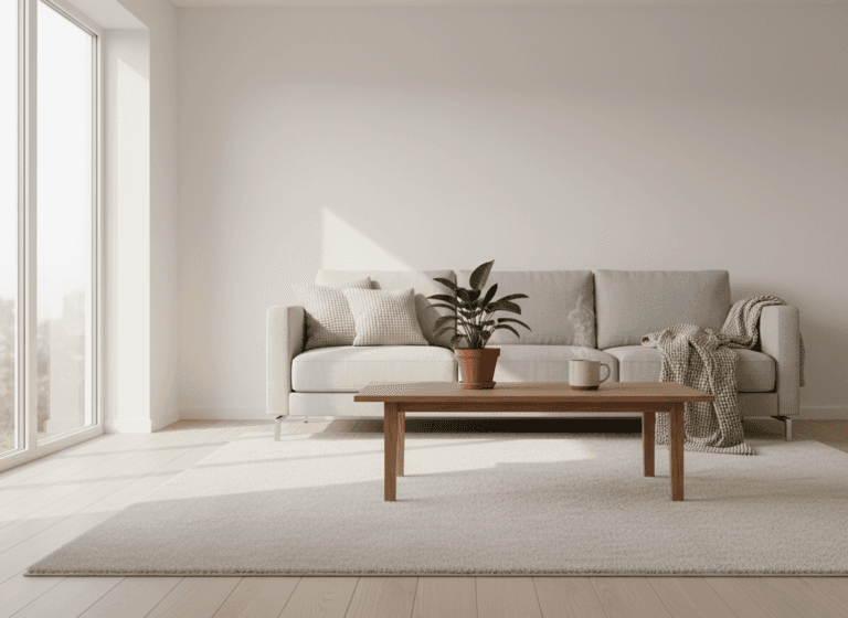 北欧インテリア：冬の柔らかな朝日