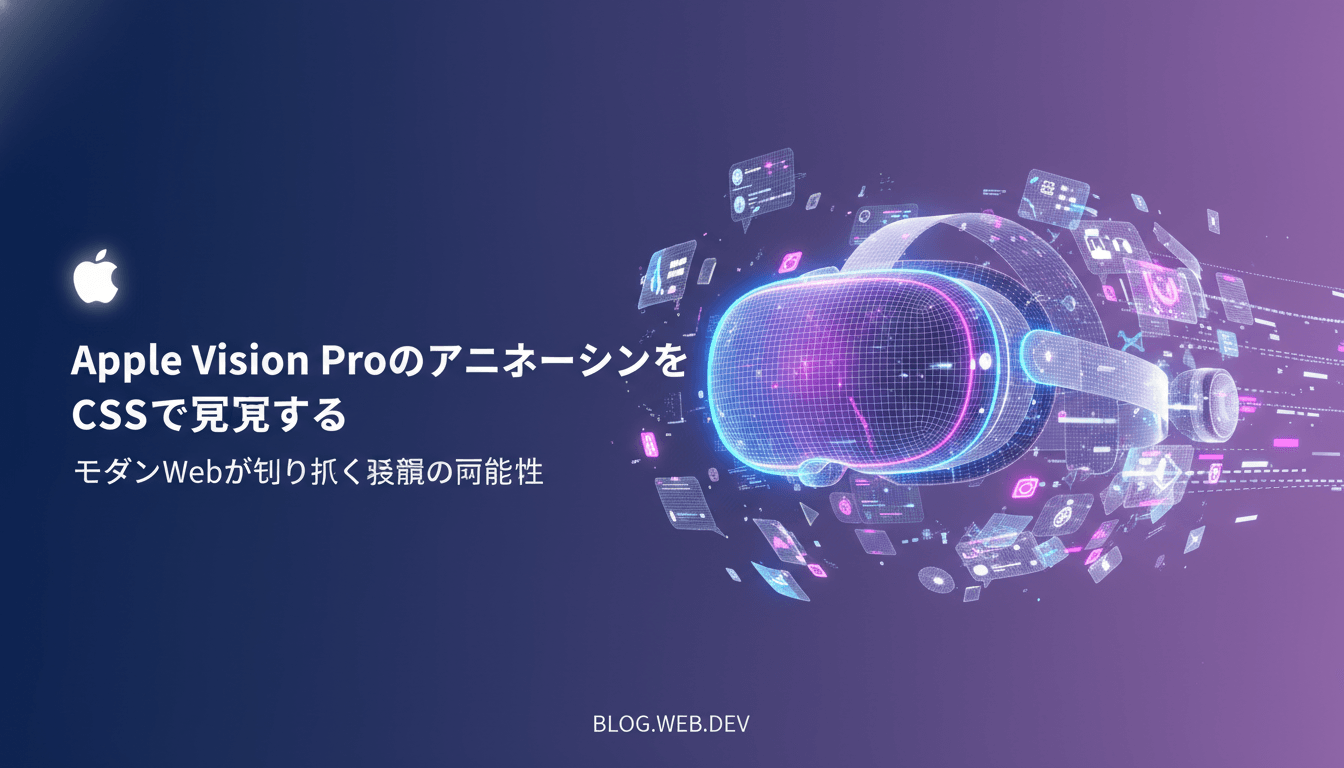 Apple Vision ProのアニメーションをCSSで再現する——モダンWebが切り拓く表現の可能性