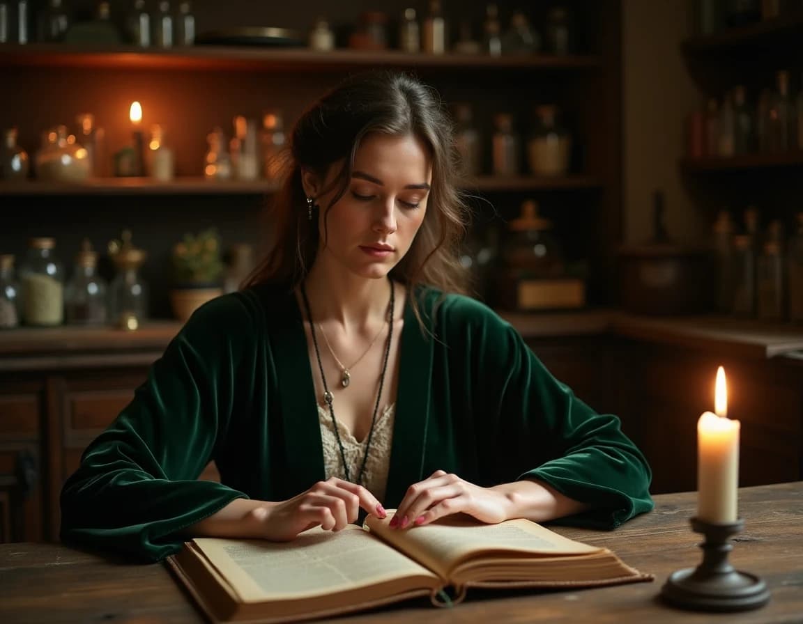 Candlelit Alchemist Portrait — AI Image Prompt Template