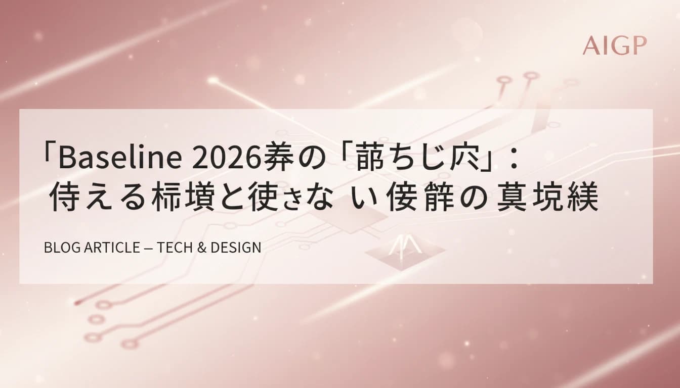 Baseline 2026春の落とし穴：使える標準と実装の境界線