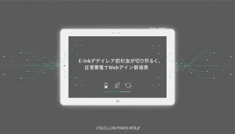 E-inkディスプレイ最適化が切り拓く、低消費電力Webデザインの新境地