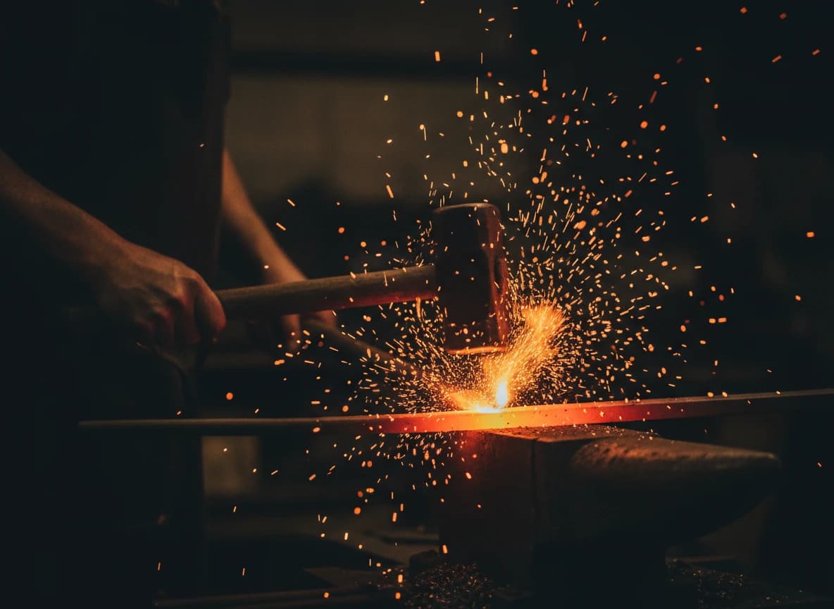 Blacksmith Sparks AI Image Prompt — Cinematic 8K Example