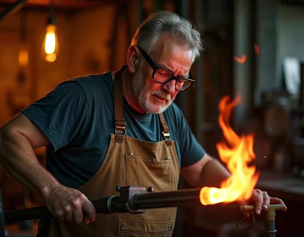 Glassblower Documentary Photo — AI-Generated Image Prompt