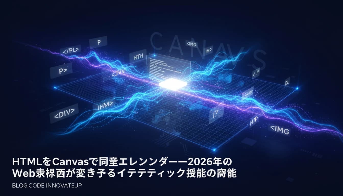 HTMLをCanvasで直接レンダリング──2026年のWeb標準が変えるインタラクティブ表現の常識