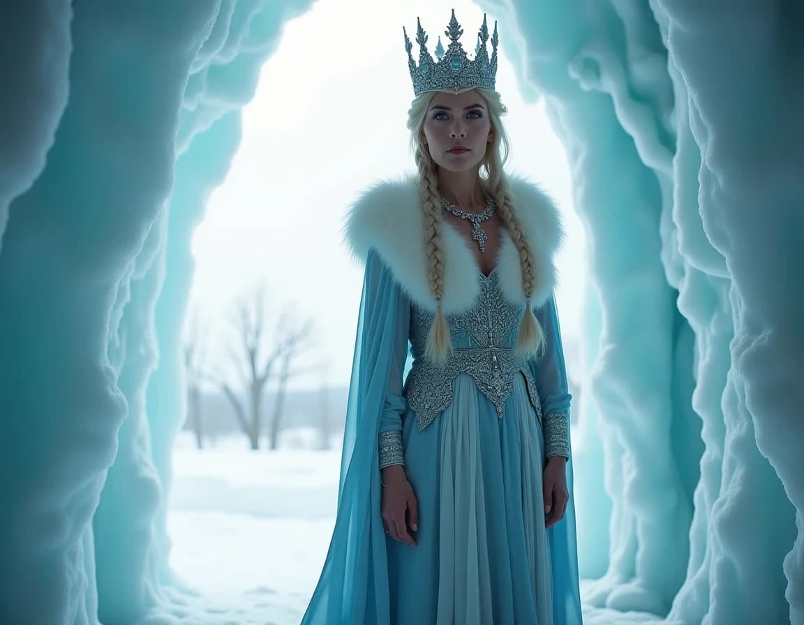 Nordic Ice Queen Portrait — AI-Generated Prompt Example