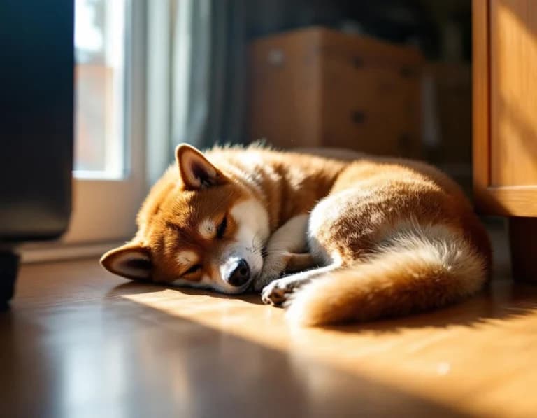 柴犬×朝の台所｜ドキュメンタリー風AI生成写真プロンプト作例