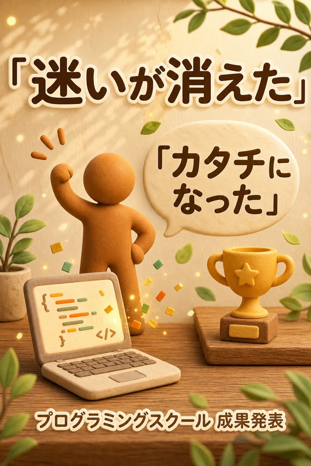 迷いが消えた、カタチになった