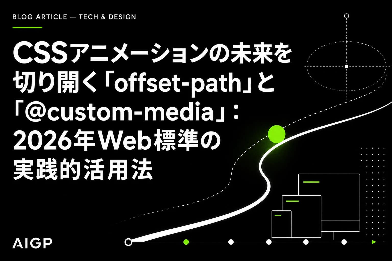 CSS「offset-path」と「@custom-media」2026年Web標準の作例・プロンプト集