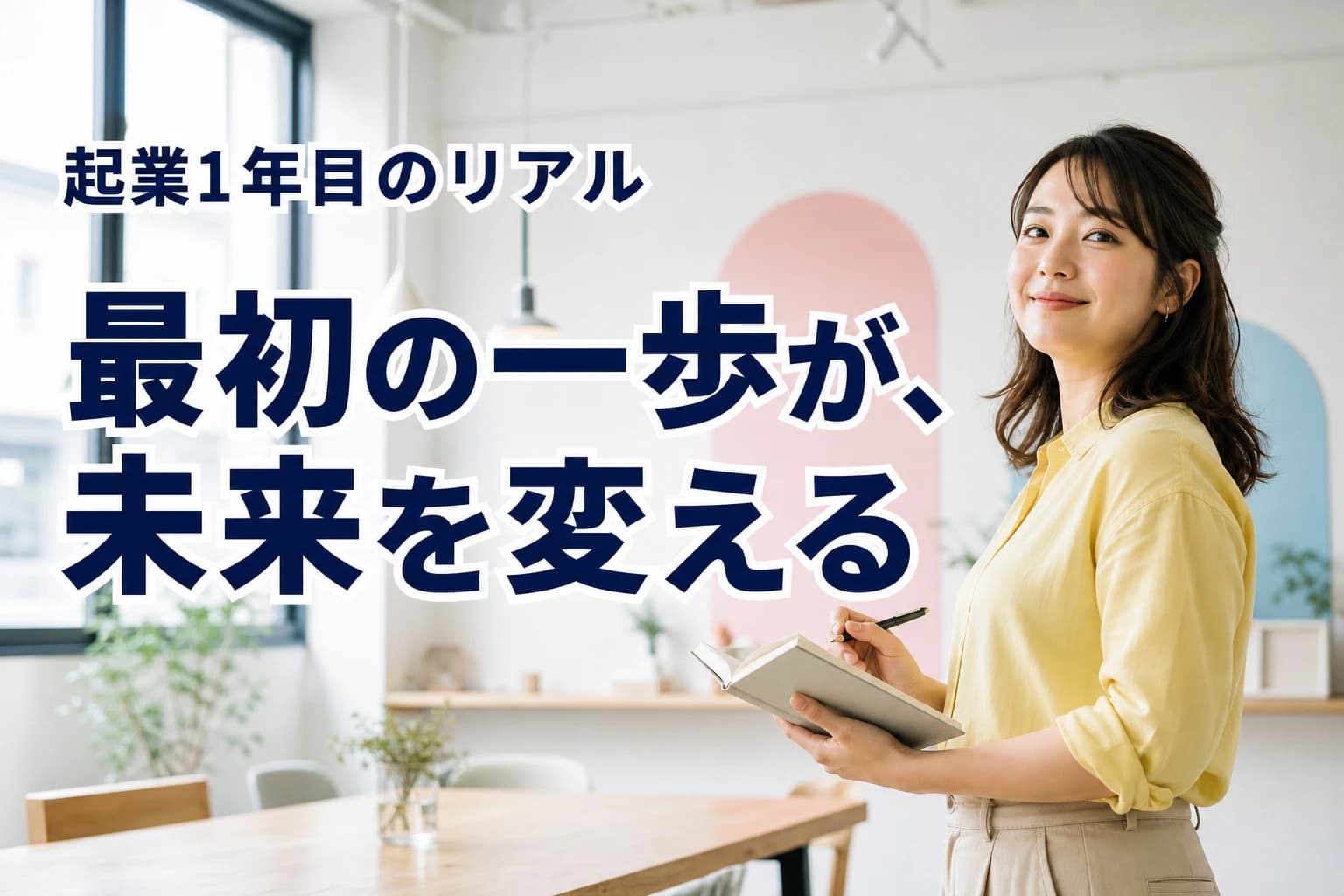 起業1年目サムネイル｜AI生成バナー作例とプロンプト