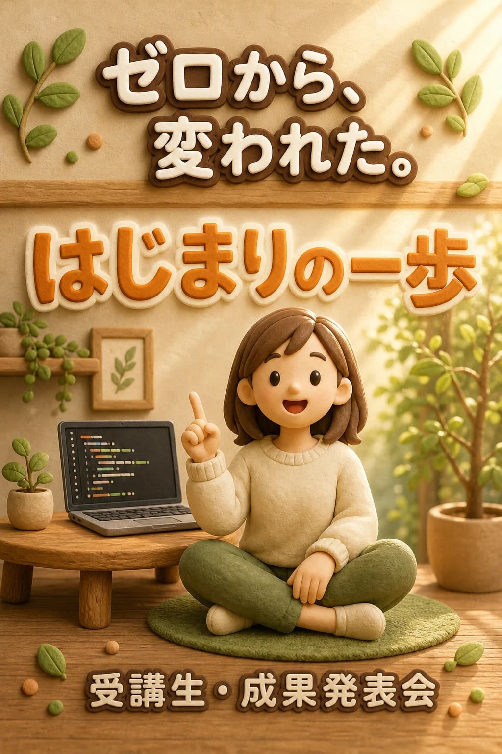 Clay-Style 9:16 LP Banner for Coding School Showcase — AI-Generated Prompt Example