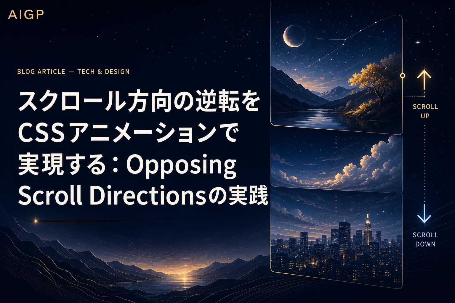 スクロール方向の逆転をCSSアニメーションで実現する：Opposing Scroll Directionsの実践