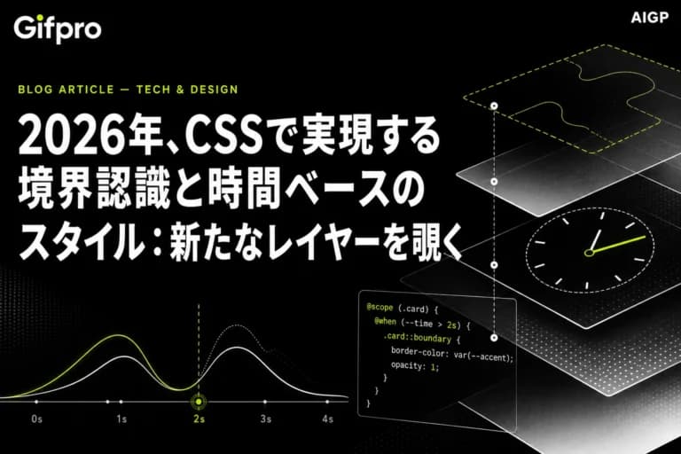2026年、CSSで実現する境界認識と時間ベースのスタイル：新たなレイヤーを覗く