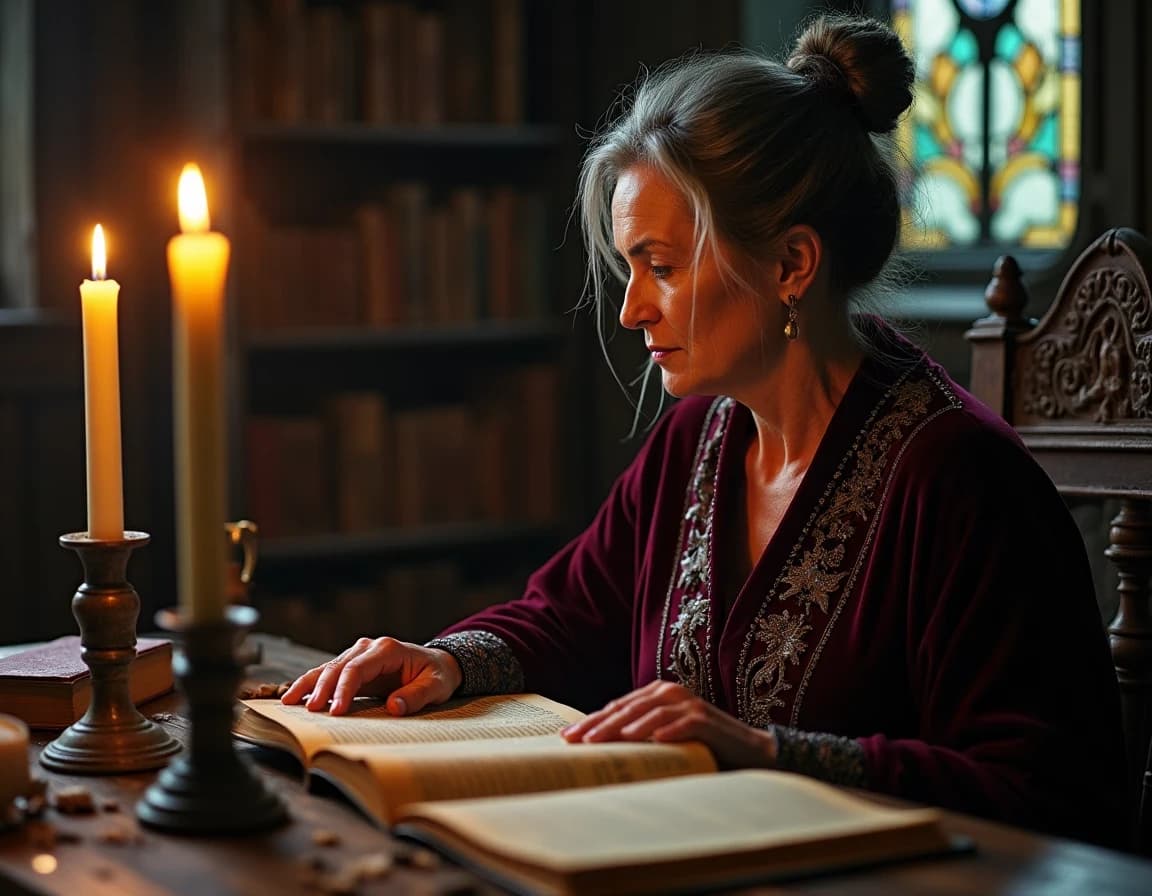 Candlelight Secrets in the Ancient Library