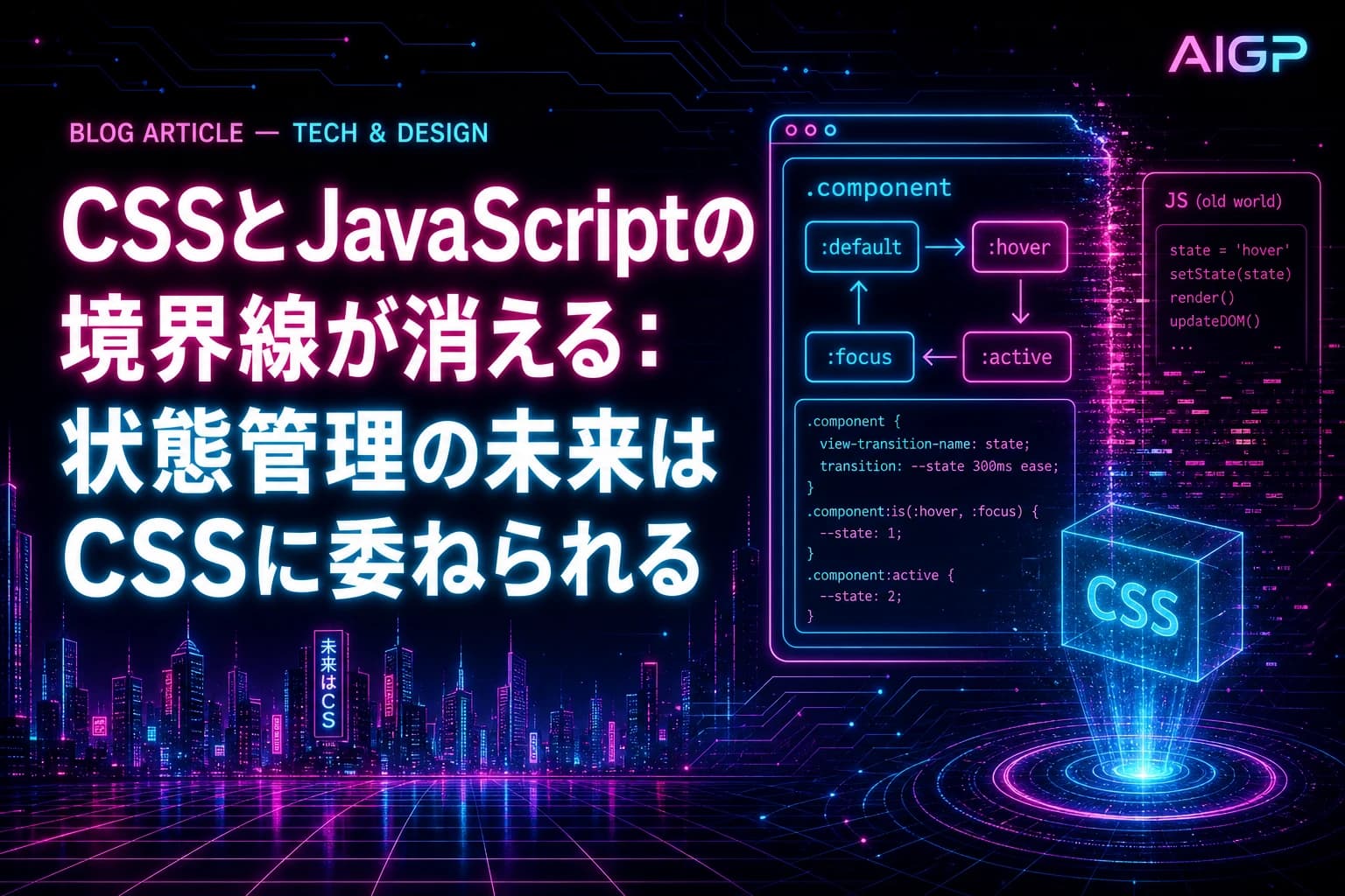 CSSとJavaScriptの境界線が消える：状態管理の未来はCSSに委ねられる
