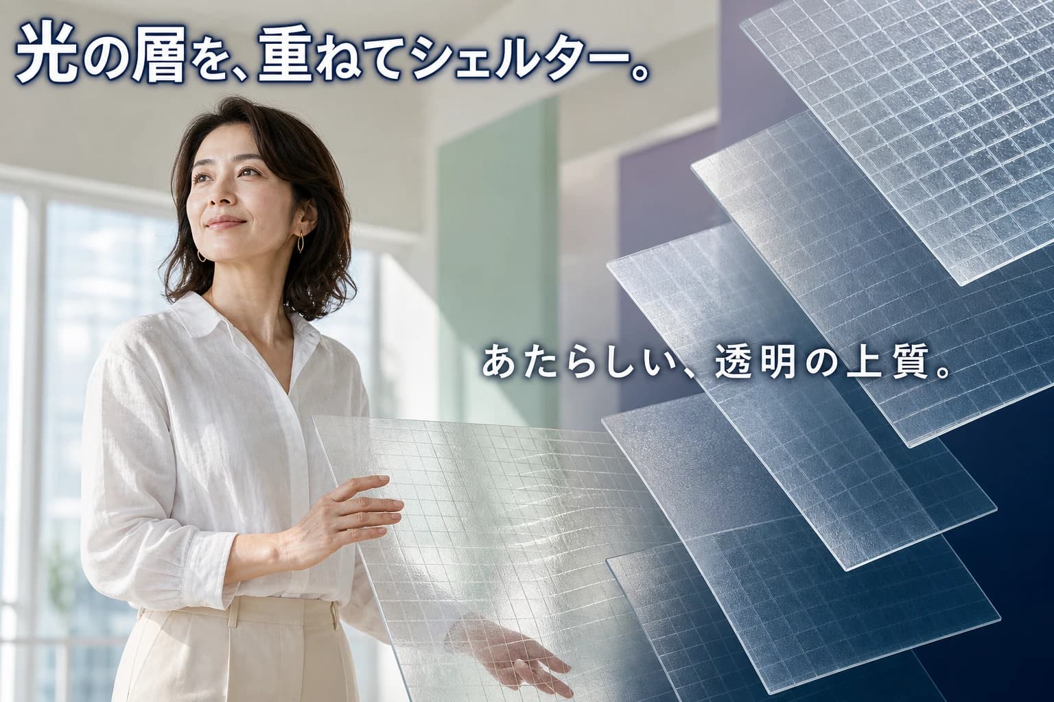 光の層を、重ねてシェルター。