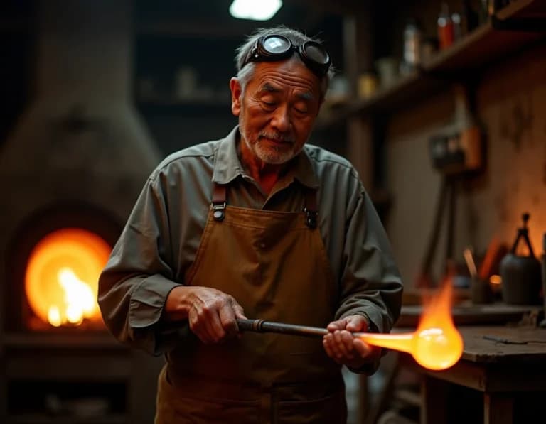 硝子の息、熔ける灯