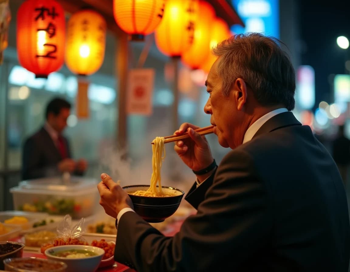 提灯の下、夜の一杯