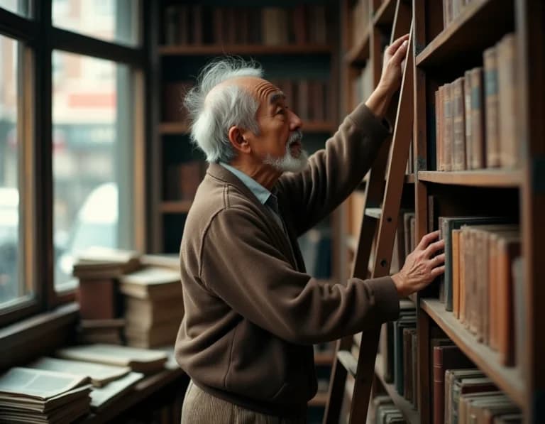 古書店の店主をAI生成するプロンプト作例【コピペ可】